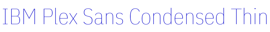 IBM Plex Sans Condensed Thin font